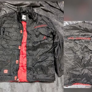Air Jordan's Children's XL Performance Jacket in Black and Red